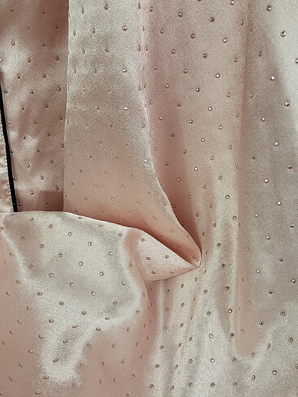 NWOT VICTORIA'S SECRET Dew Drop Satin Long Pajama Set Pink rhinestones. Size XXL - Picture 6 of 16